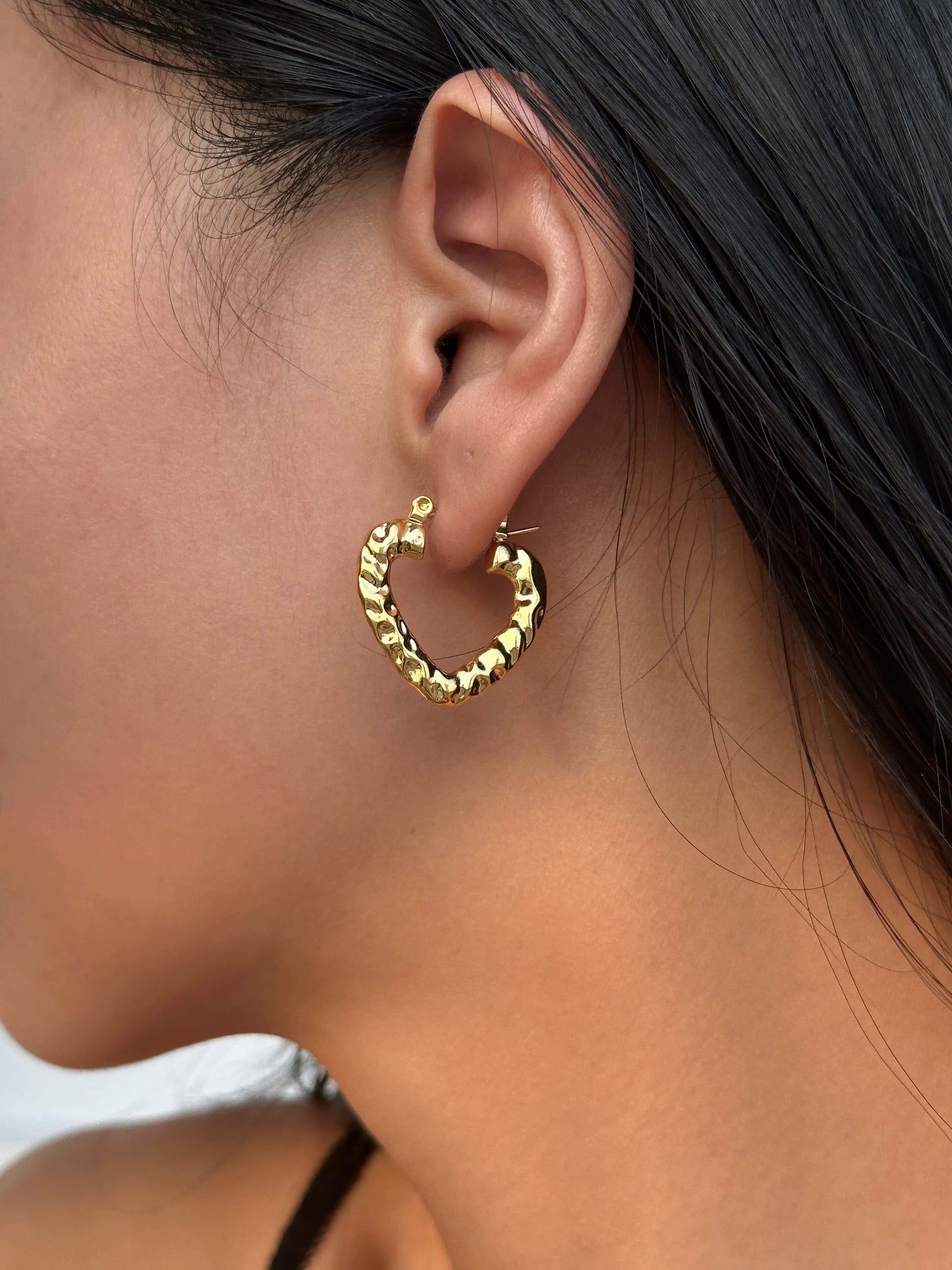 Bamboo Heart Earring